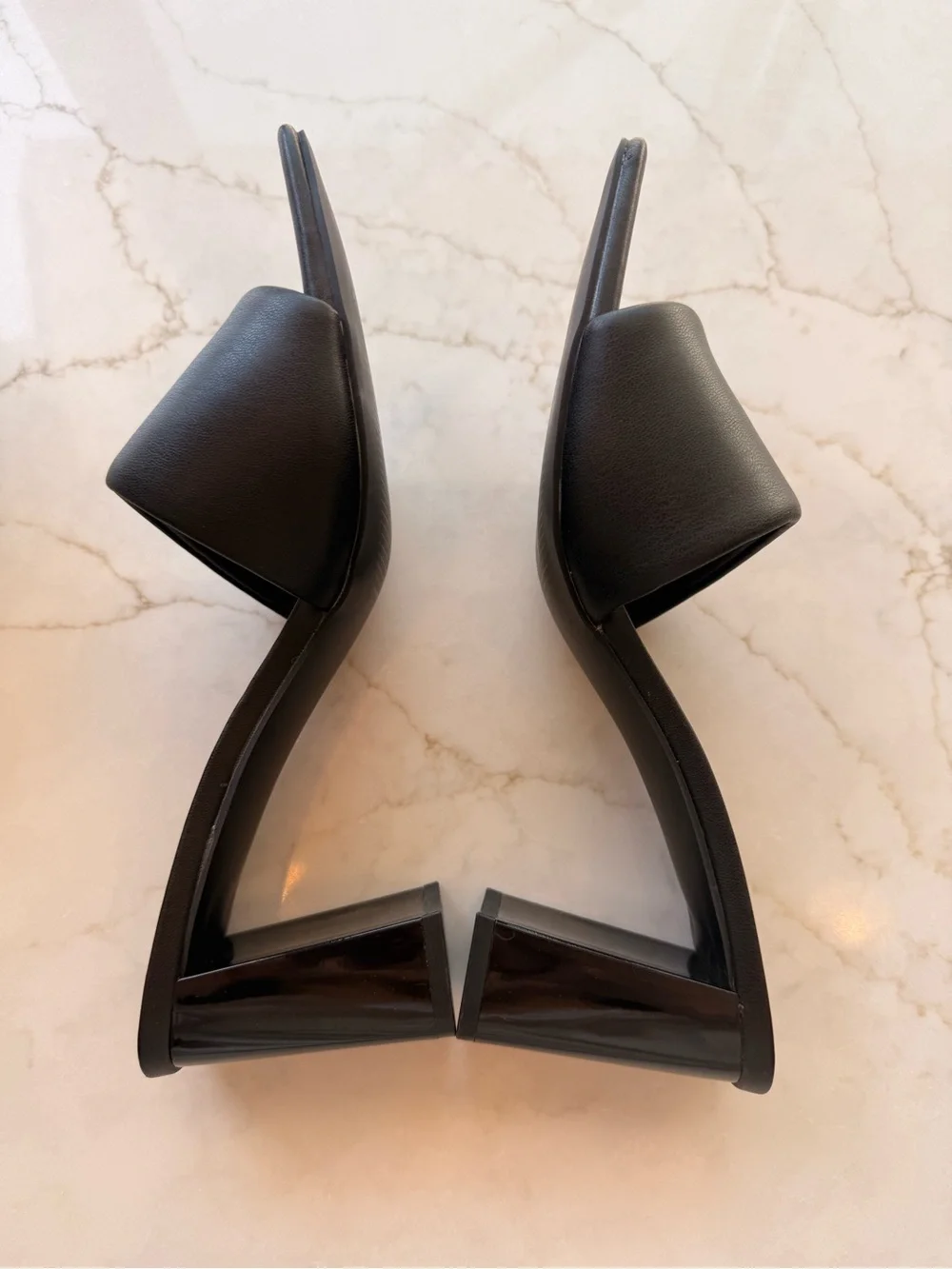 Steve Madden Black Padded Wide-Band Block Heel Mules - Picture 5 of 6